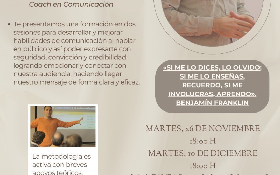 Formación en oratoria «Hablar en público con éxito»