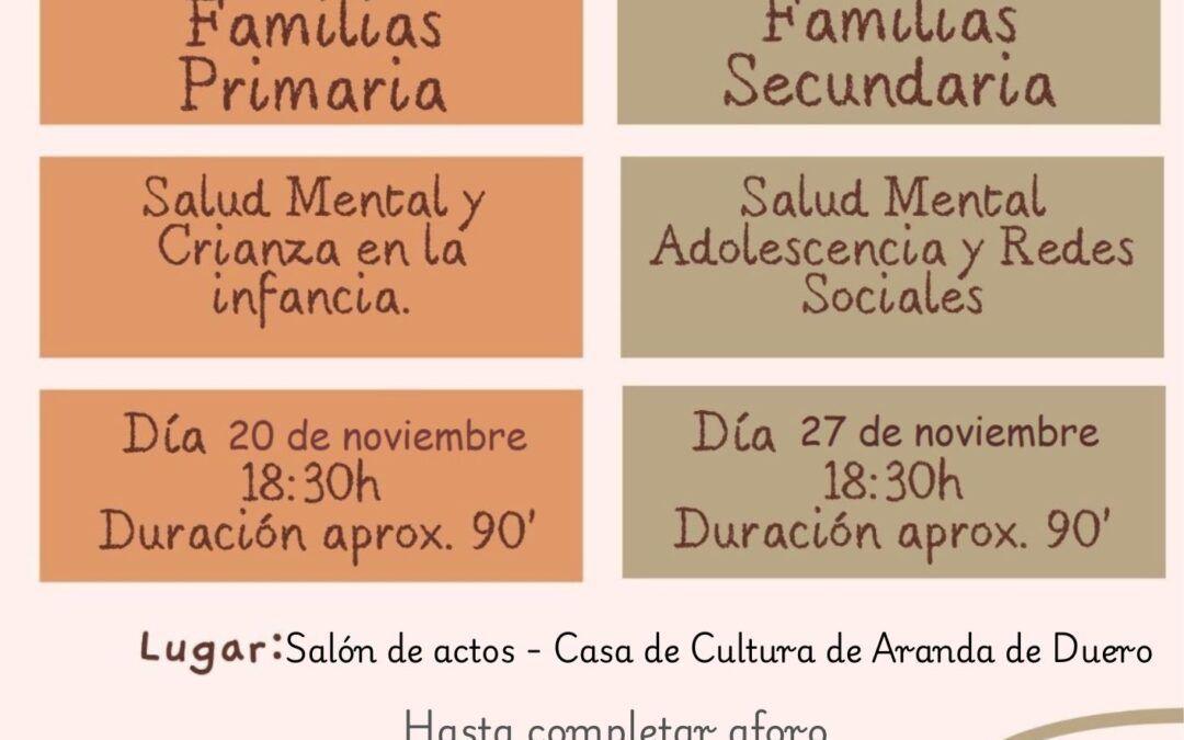 Charla Salud Mental — Familias de Secundaria